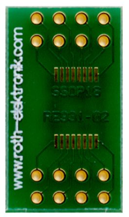 Roth Elektronik Multi-Adapter-Platine FR4 Epoxid Glasfaser-Laminat 35μm 2-seitig 23.5 X 13.5 X 1.5mm SSOP
