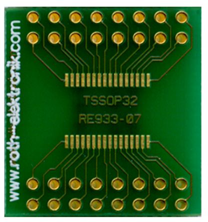 Roth Elektronik Multi-Adapter-Platine FR4 Epoxid Glasfaser-Laminat 35μm 2-seitig 25.4 X 23.81 X 1.5mm TSSOP
