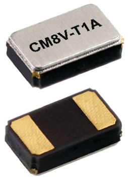 Micro Crystal 32.768kHz Quarz, Oberflächenmontage, ±20ppm, 7pF, B. 1.2mm, H. 0.6mm, L. 2mm, SMD, 2-Pin