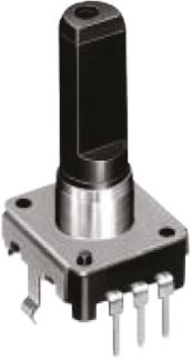 Alps 24 Pulse Incremental Mechanical Rotary Encoder with a 6 mm Flat Shaft (Not Indexed), Through Hole