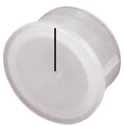 Cliff Electronics Potentiometer Drehknopfkappe Transparent, Zeiger Schwarz Ø 6mm