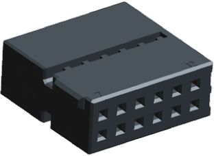 TE Connectivity Micro Quadlok System Automotive, Kfz-Steckverbinder Gehäuse, Buchse, 12-polig, Schwarz / 2-reihig