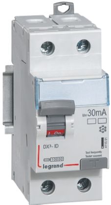 Legrand Interrupteur Différentiel DX3, 1P+N Pôles, 63A, 30mA, Type AC