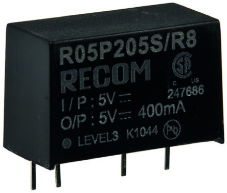 Recom R05P DC/DC-Wandler 2W 5 V Dc IN, 12V Dc OUT / 167mA 8kV Dc Isoliert