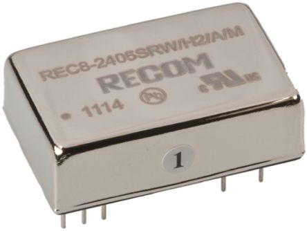 Recom REC8 DC/DC-Wandler 8W 24 V Dc IN, 5V Dc OUT / 1.6A 2kV Dc Isoliert