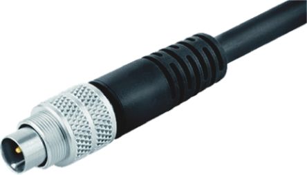 Binder Cable De Conexión, Con. A M9 Macho, 7 Polos, Con. B Sin Terminación, Long. 2m, 125 V, 1 A, IP67