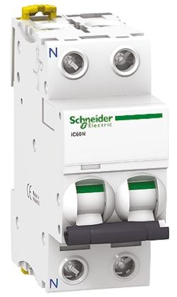 Schneider Electric Disjoncteur IC60N, 1A, Pouvoir De Coupure 6 KA, Montage Rail DIN