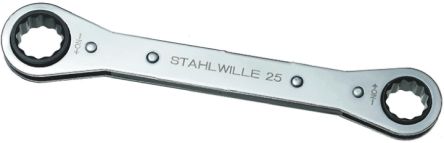 STAHLWILLE, SW 1/2 X 9/16 Zoll, SW 1/2 In, 9/16Zoll Ratschenringschlüssel Doppelseitig Stahl, Länge 174 Mm