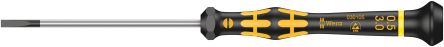 Wera Slotted Precision Screwdriver, 3.0 X 0.50 Mm Tip, 80 Mm Blade, 177 Mm Overall