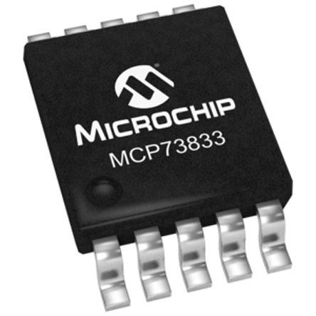 Microchip Circuit Intégré Pour Commande De Charge De Batterie, Lithium-Ion, Lithium-polymère, 3,75 à 6 V., MSOP, 10 Broches