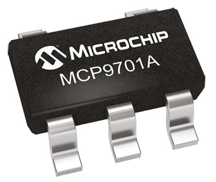 Microchip Spannung Spannungstemperaturfühler ±1°C SMD, 5-Pin, Analog -10 Bis +125 °C.