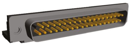TE Connectivity Amplimite HD-20 Sub-D Steckverbinder Stecker Abgewinkelt, 37-polig, Durchsteckmontage Lötanschluss