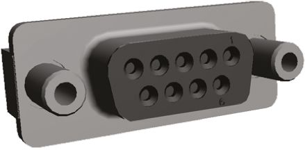 TE Connectivity Amplimite HD-20 Sub-D Steckverbinder Buchse, 9-polig, Durchsteckmontage Lötanschluss