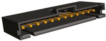 TE Connectivity AMPMODU MTE Series Straight Through Hole PCB Header, 12 Contact(s), 2.54mm Pitch, 1 Row(s), Shrouded
