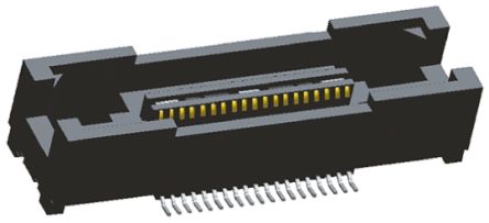 TE Connectivity Conector Hembra Para PCB Serie MICTOR, De 38 Vías En 2 Filas, Paso 0.64mm, 30 V, 11.5A, Montaje