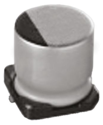 Nichicon UUX, SMD Aluminium-Elektrolyt Kondensator 100μF ±20% / 35V Dc, Ø 10mm X 10mm, Bis 105°C