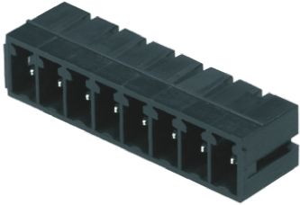 Weidmuller 3.81mm Pitch 3 Way Right Angle Pluggable Terminal Block, Header, Through Hole, Solder Termination