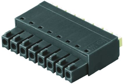 Weidmuller 3.81mm Pitch 8 Way Pluggable Terminal Block, Plug, Cable Mount, Screw Termination