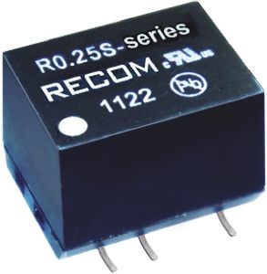 Recom R0.25S DC/DC-Wandler 0.25W 5 V Dc IN, 5V Dc OUT / 50mA 1kV Dc Isoliert