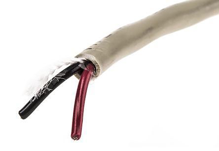 Alpha Wire Cable De Datos Pro-Tekt De 2 Conductores, 0.35 Mm², 22 AWG, Long. 50m, Ø Ext. 4.24mm, Funda De PVC Gris
