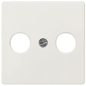 Siemens TV Aerial White 2 Outlet Faceplate, Flush Mount