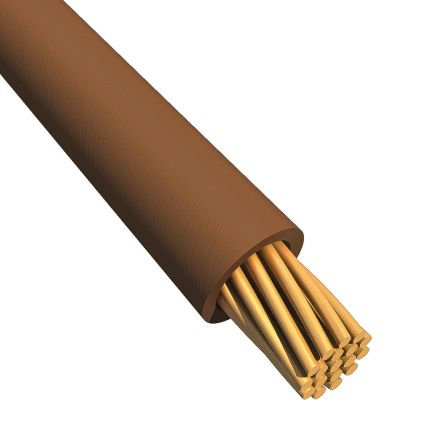 Alpha Wire Cable De Conexión 6712 BR001, área Transversal 0,2 Mm² Filamentos Del Núcleo 7/0,20 Mm Marrón, 600 V, Long.