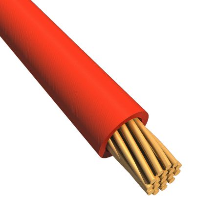 Alpha Wire Einzeladerleitung 0,75 Mm², 18 AWG 305m Rot MPPE Isoliert Ø 1.7mm 16/0,25 Mm Litzen UL11028