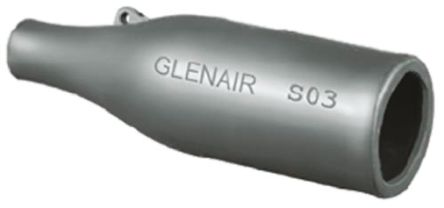 Glenair Series 77 Wärmeschrumpfschlauch, Gerade, Kleberbeschichtet, Polyolefin, Schwarz