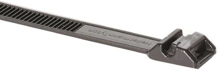 HellermannTyton Cable Tie, 180mm X 9 Mm, Black PA 11, Pk-100