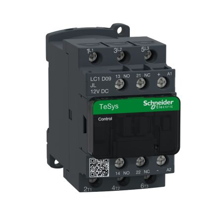 Schneider Electric TeSys D LC1D Leistungsschütz / 12 V Dc Spule, 3 -polig 3 Schließer, 690 Vac/dc / 9 A