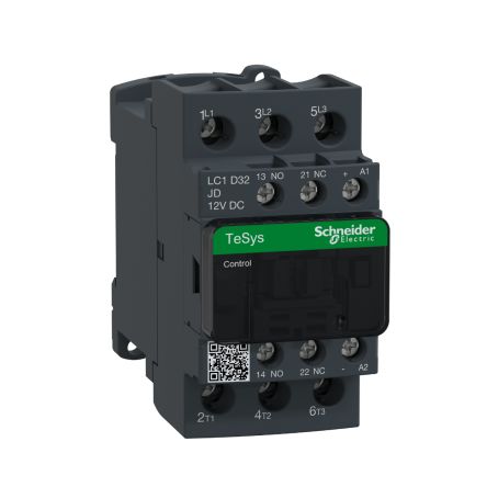 Schneider Electric TeSys D LC1D Leistungsschütz / 12 V Dc Spule, 3 -polig 3 Schließer, 690 Vac/dc / 32 A