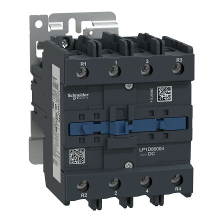 Schneider Electric LP1D Series Contactor, 48 V Dc Coil, 4-Pole, 125 A, 4NO, 1 KV Ac, 690 V Dc