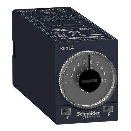 Schneider Electric Plug In Timer Relay, 12V dc, 0.1 s → 100h