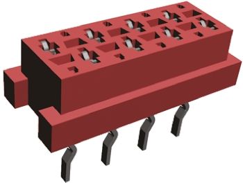 TE Connectivity Micro-MaTch Series Straight Through Hole Mount PCB Socket, 8-Contact, 2-Row, 2.54mm Pitch, Solder
