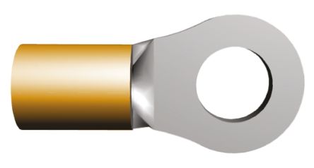 TE Connectivity STRATO-THERM Ringkabelschuh, Isoliert, Orange, Aussen ø 5.54mm, Innen ø 3.02mm, Max. 1.65mm², M2.5