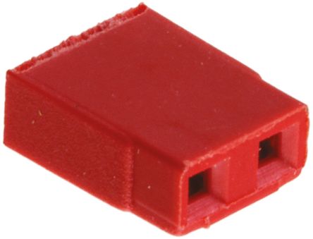HARWIN Jumper Female Straight Red Open Top 2 Way 1 Row 2.54mm Pitch