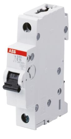 ABB Interruptor Automático 1P, 40A, Curva Tipo B, Poder De Corte 6 KA S201-B40, System Pro M Compact, Montaje En Carril DIN