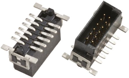 HARTING Conector Macho Para PCB Serie Har-Flex De 12 Vías, 2 Filas, Paso 1.27mm, Para Soldar, Montaje Superficial