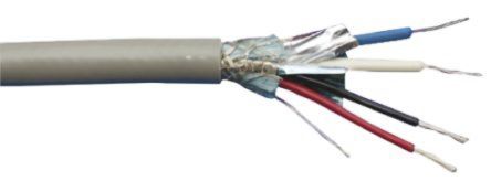 Alpha Wire Alpha Essentials Datenkabel, 2-paarig 1,65 Mm² Ø 12.19mm S/FTP Schirmung PVC Isoliert Twisted Pair Grau