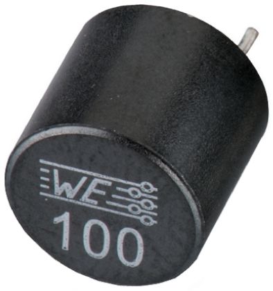 Wurth Elektronik Würth WE-TIS Drosselspule, Ferrit-Kern, 10 μH, ±20%, 5.1A, Durchsteckmontage / R-DC 22mΩ, Max. 40MHz, Ø 11mm X 11.5mm