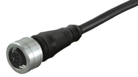 Brad From Molex Straight Female 4 Way M12 To Unterminated Sensor Actuator Cable, 5m