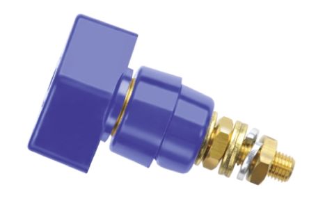 Schutzinger Kontaktstift, Blau, 1kV, M6 X 0.75, Ø 4mm Isoliert