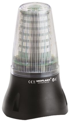 Moflash LEDA125 LED Dauer-Licht Summer-Signalleuchte Weiß / 90dB, 230 Vac
