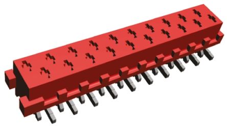 TE Connectivity Micro-MaTch Series Straight Surface Mount PCB Socket, 20-Contact, 2-Row, 1.27mm Pitch, Solder