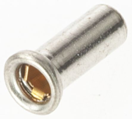 TE Connectivity Einzel-Sockel, Serie Mini-Spring Series 5, 1 Kontakt, Buchse, Gold, 19 → 25 AWG L. 6.65mm