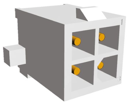 TE Connectivity Mini-Universal MATE-N-LOK Leiterplatten-Stiftleiste Gerade, 4-polig / 2-reihig, Raster 4.14mm,