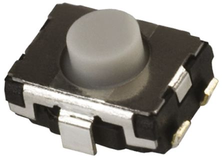 Panasonic Interruptor Táctil Tipo Placa De Empuje, Gris, Contactos SPST 2.5mm