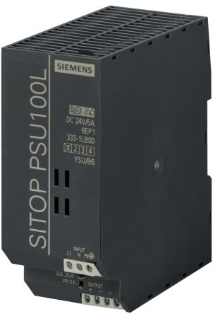 Siemens 西门子 导轨电源, SITOP PSU100L系列, 24V 直流输出, 93 → 132 V ac / 187 → 264V 交流输入