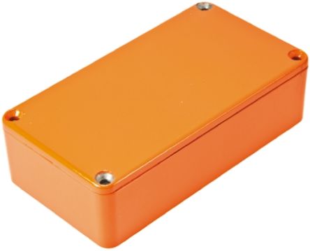 Hammond Boîtier 1590 En Fonte D'aluminium, 119.5 X 94 X 34mm, Orange IP54, Blindé