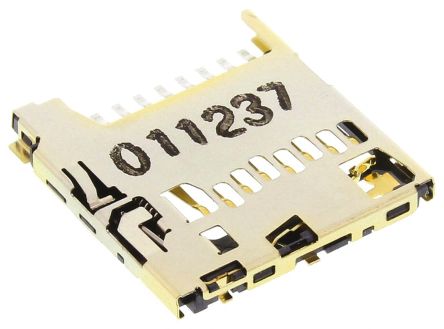 Molex Connettore Scheda Di Memoria Femmina Serie MICROSD CARD, 8 Vie, 1 File, Passo 1.1mm, Montaggio Superficiale